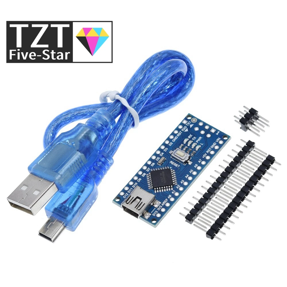 Контроллер Nano Atmega168 совместимый с arduino nano Atmega168PA-AU CH340 CH340C сменный USB-драйвер CH340G |