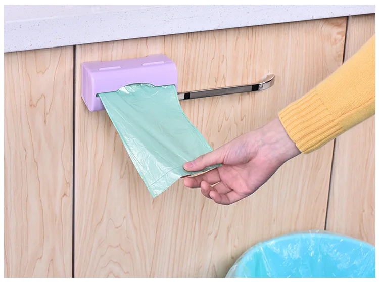 Wall-mounted Garbage Bag Storage Box Kitchen Plastic Extraction | Дом и сад