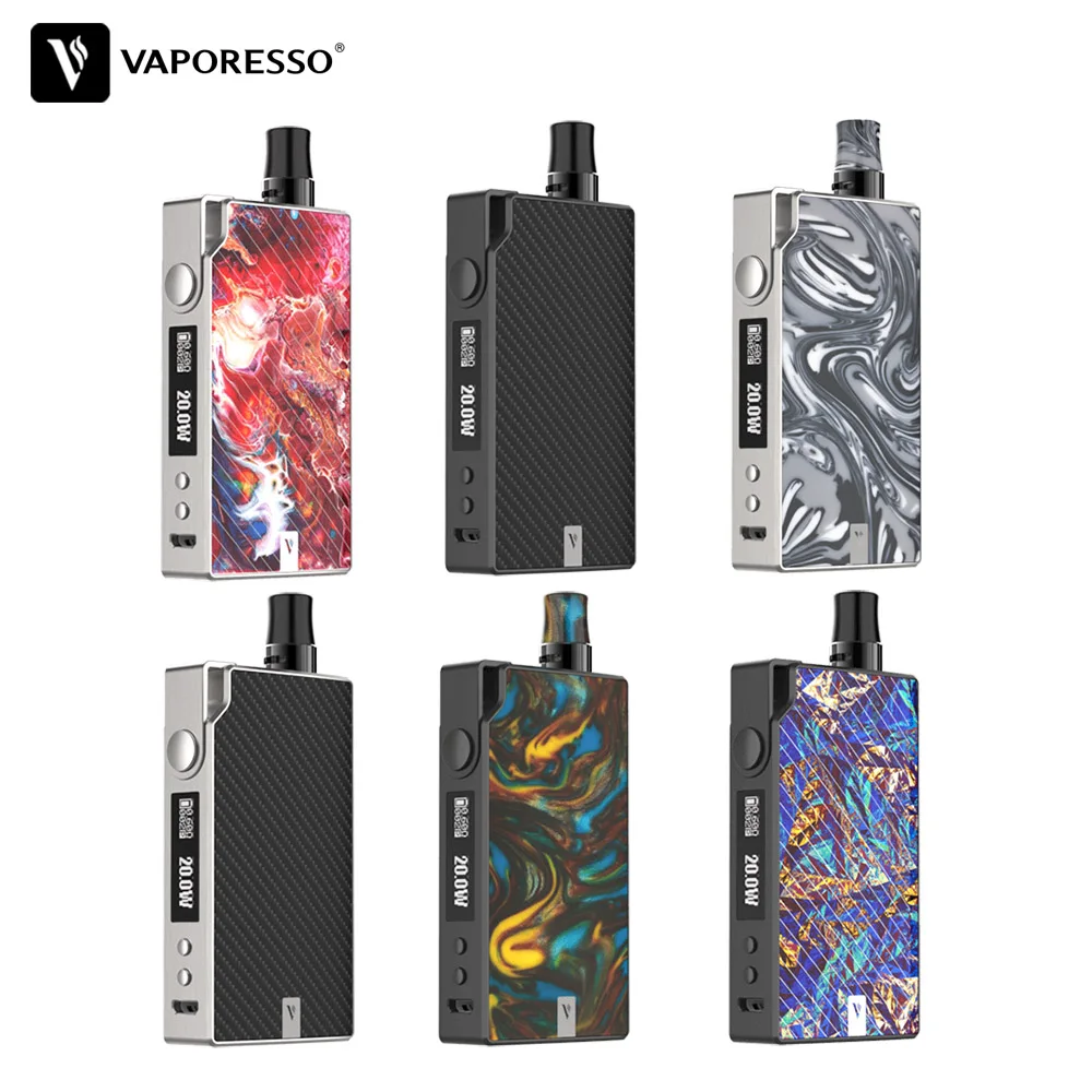 Vaporesso Vape градусов Pod Комплект с 950 мАч встроенный аккумулятор сменный PTF сетки pod 2 мл пара электронная сигарета