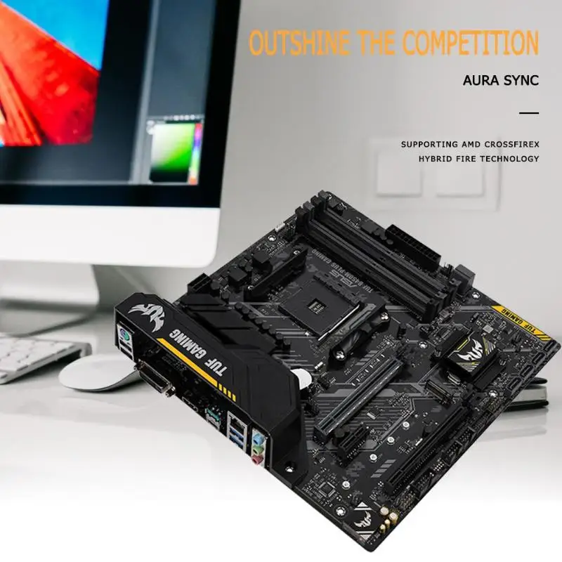 ASUS TUF B450M-PLUS GAMING AMD B450 настольная материнская плата Socket AM4 двухканальная DDR4 Micro ATX материнская плата