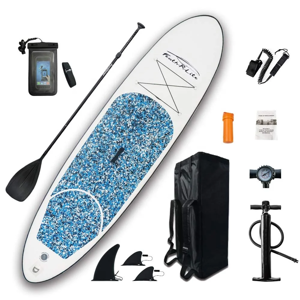 

Inflatable Stand Up Paddle Board Sup-Board Surfboard Kayak Surf set 10'x30''x4''with Backpack,leash,pump,waterproof bag