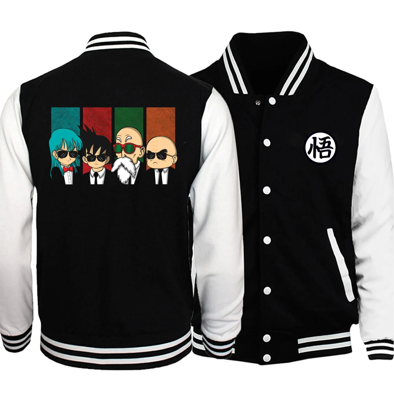 

2020 New Japan Anime Dargon Ball Master Roshi Baseball Uniform Jackets Fashion Casual Men Bomber Jackets Harajuku Men Streetwear