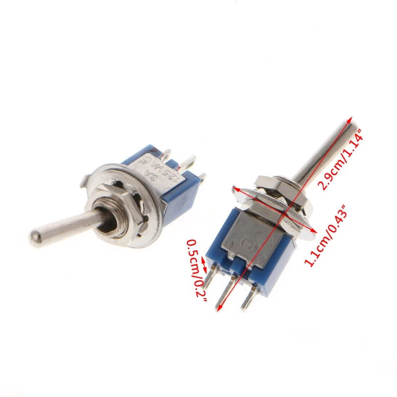 2020 Новый 10 шт AC 250V/1.5A 125V/3A SPDT 3 контактный Вкл/вкл 2 позиционный мини переключатель