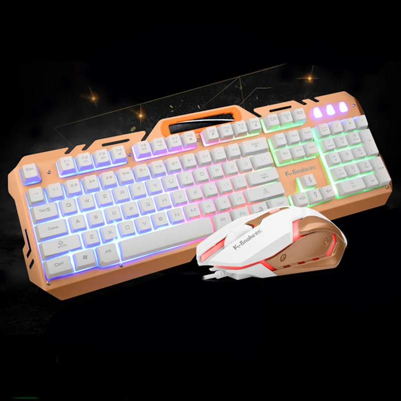 

Keyboard Mouse Combos PC Gaming Keyboard Backlit USB Mechanical Keyboard Mouse Set for Computer PC Gamer Gaming