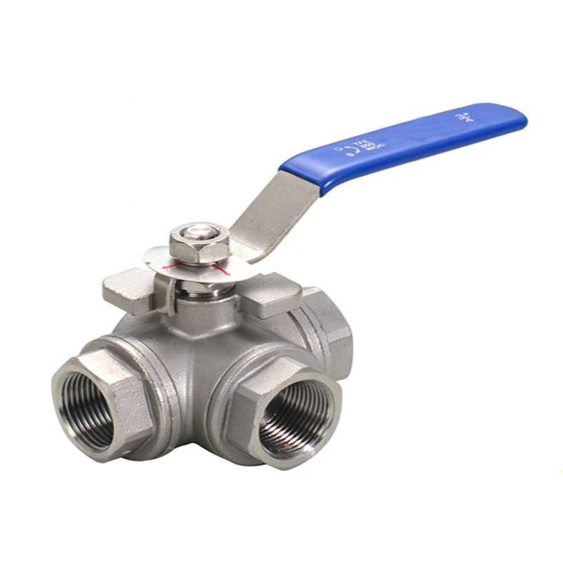 1 шт Женский 3 Т-тип L-type 304 шаровой клапан из нержавеющей стали