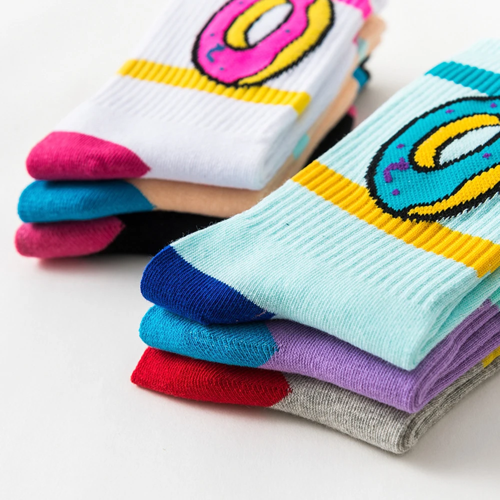 Длинные хлопковые носки Unisex odd future donuts шерсть хип хоп хлопок скейтборд