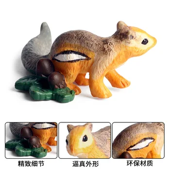 

Chipmunks Animal Figure Collectible Toys Striped Squirrel Animal Action Figures Kids Plastic Cement Toys