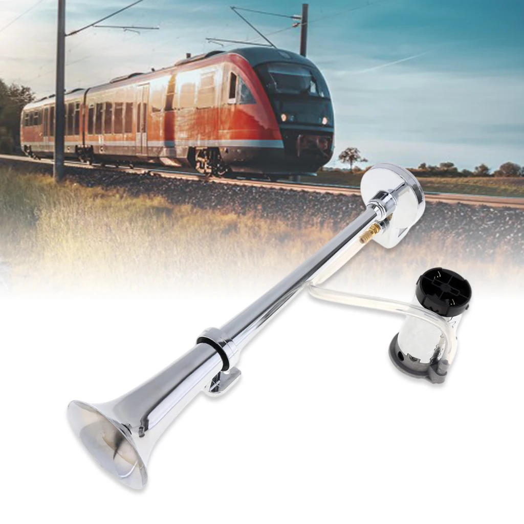 17.7inch 150DB Loud Car Air Horn 12V Single Trumpet Compressor for Truck Car Automobile