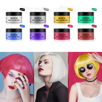

Temporary Hair Color Wax Men Women Diy Mud One-time Molding Paste Dye Cream Hair Gel for Hair Coloring Styling Silver Grey