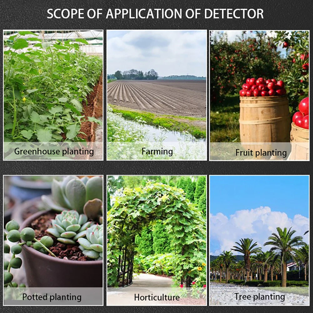 3 in 1 Digital Soil Moisture Meter Analysis PH Tester Garden Detector Hygrometer Light Detector Acidity PH Moisture Meter