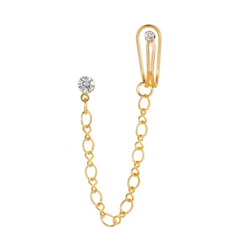 

Single Golden White Long Chain Light Bling Starry Clear Crystal Alloy Drop Earrings Earrings Dangle Earrings For Women