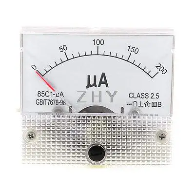

Class 2.5 Accuracy DC 0-200uA Analogue Display Ammeter 85C1-uA