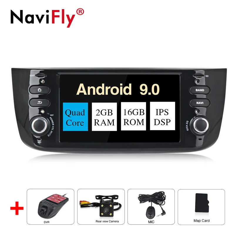 4+ 64G Android 9,0 автомобильный dvd мультимедиа палер gps для Fiat Punto 2009- Linea 2012- радио gps-навигатор RDS Авто - Цвет: 2 16G Camera DVR