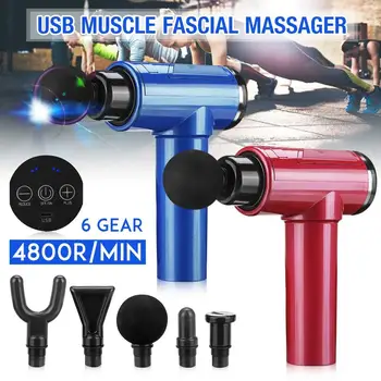 

4800r/min USB Fascia Massage Gun Electric Muscle Massager Therapy Deep Vibration Muscle Relaxation Body Slimming Machine