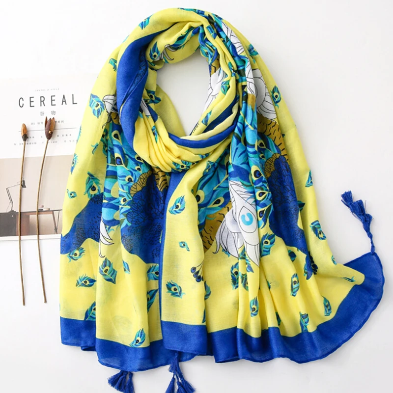 

2020 Lady Fashion Bohemian Ethnic Fashion Tassel Viscose Shawl Scarf Echarpe Foulard Femme Bufanda Mujer Wrap Muslim Hijab Sjaal