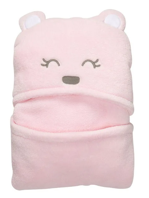 Soft Pink Тюрбан муслина пеленание ребенка детские одеяла новорожденных мягкий коралловый спальный мешок из флиса детские постельные принадлежности - Цвет: Soft Pink