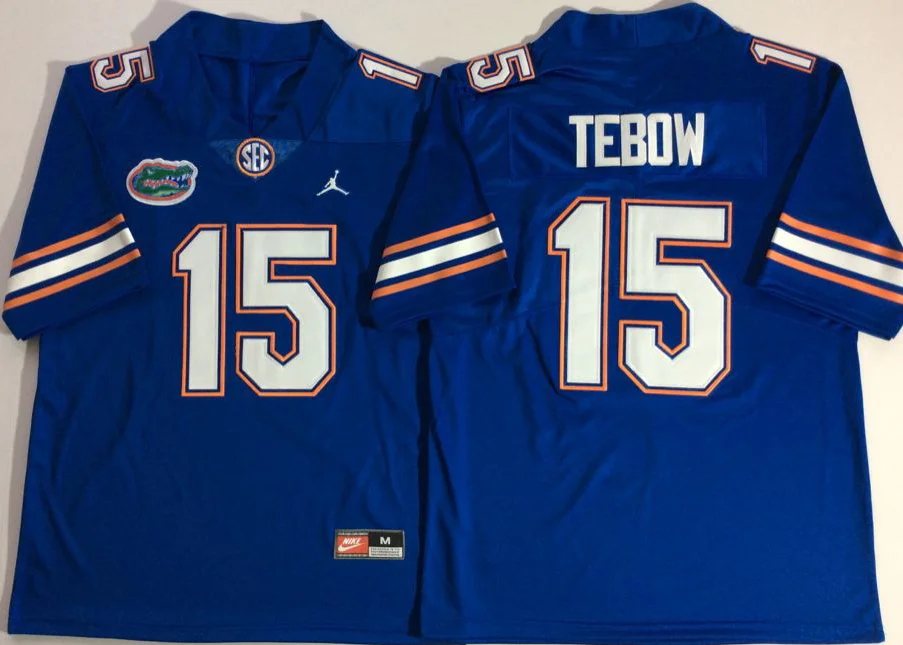 as photo Новинка, высокое качество, все сшитые Джерси Florida#15 TEBOW#22 E. SMITH - Цвет: as photo