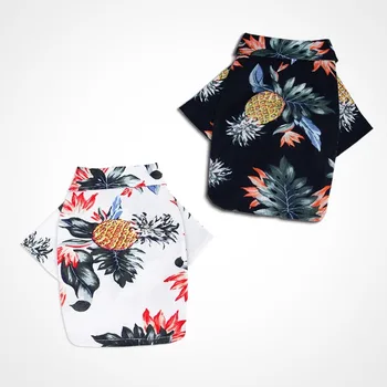 

Cartoon Dog Clothes Clothing Pet Super Dogs Small Big Shirts Cute Outfits French Bulldog Floral Print Soft Autumn White Boy