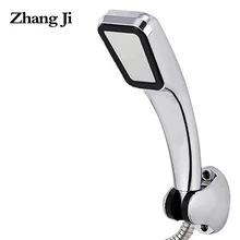 ZHANGJI Water Saving High Pressure Shower Head Hand Hold 300 holes Square Bathroom Accessory Chrome ABS Shower Heads ZJ277