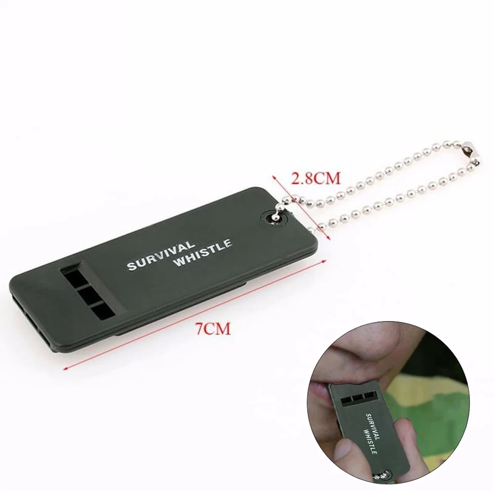 3-Frequency Whistle High Decibel Survival Whistle Keychain Rugby Referee Camping Hiking Emergency Survival Outdoor Tools whistle keychain survival whistle soccer whistle sport whistle sports whistle