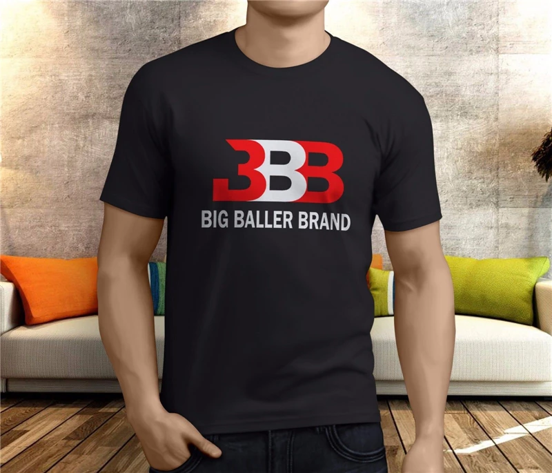 Популярный бренд Big Baller Lake Los Angeles Men'S черная футболка S-3XL большая длинная футболка