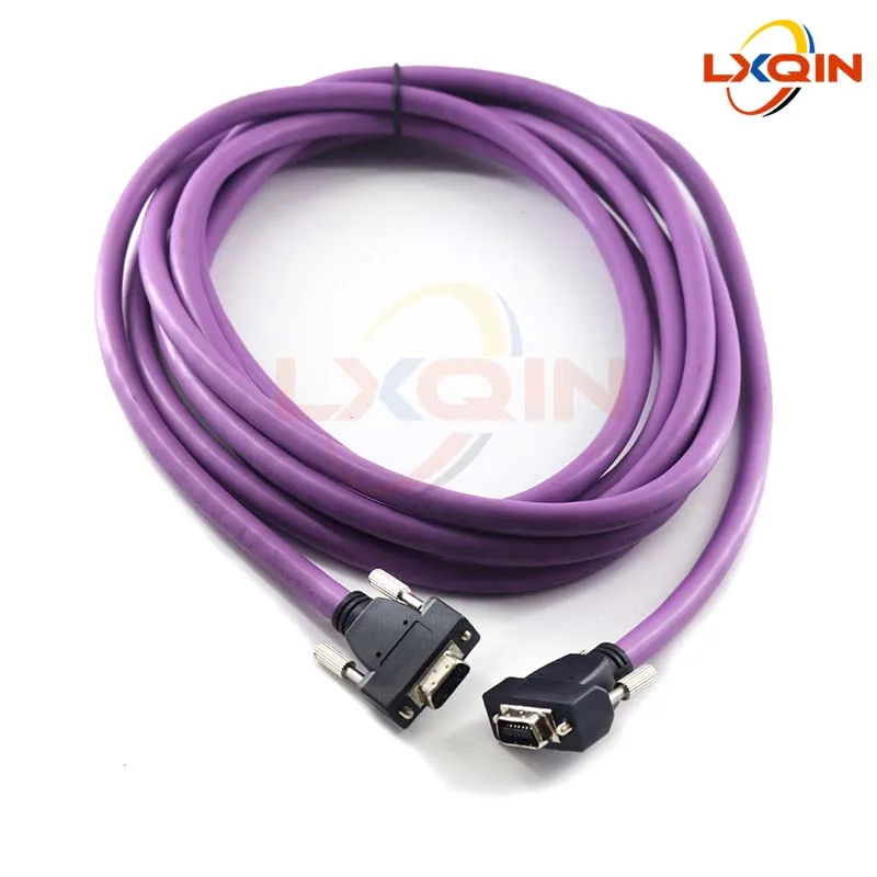 Lxqin Peças Impressora 14 Pinos Pci Data Cabo para Allwin Xuli Humano Thunderjet K-jet Gongzheng Impressora de Alta Densidade Cabo Roxo