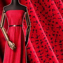 Стрейчевая трикотажная бархатная ткань высокого класса; модный материал; сезон осень-зима; Шерсть; маленькое жаккардовое платье; ткань с принтом