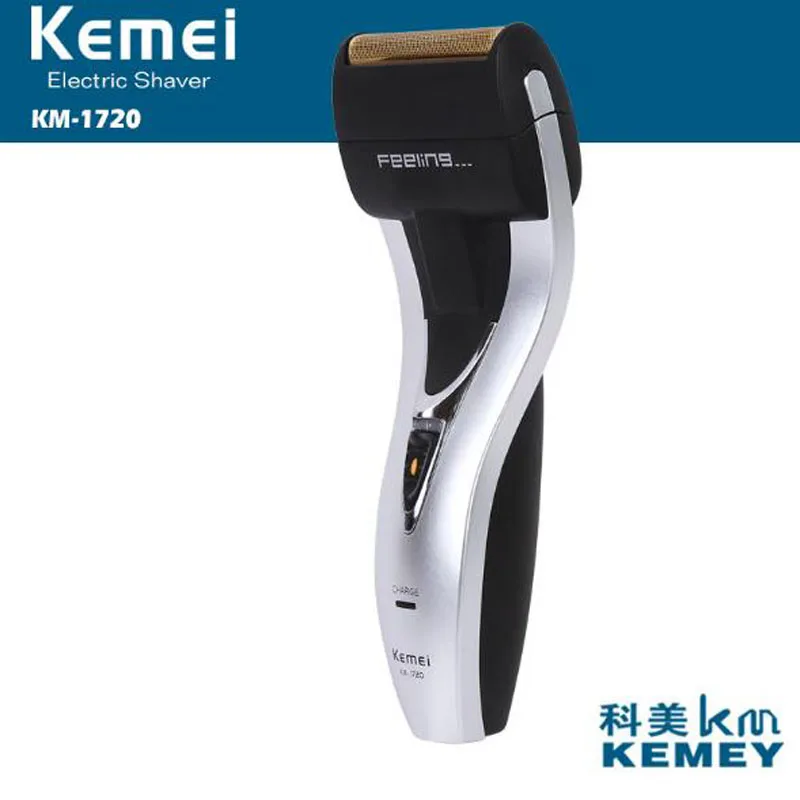 Электробритва Kemei KM-1720 с одним лезвием электрическая Мужская бритва триммер для бритья бороды перезаряжаемая