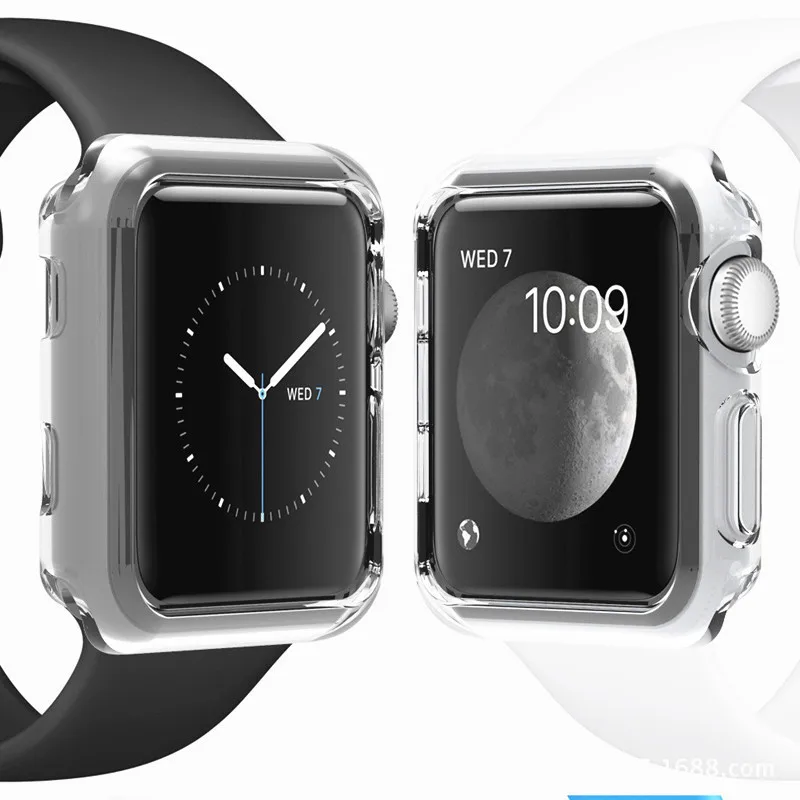 Полный Чехол для Apple Watch 4, 3, 2, 1, 40 мм, 44 мм, защитный ТПУ Hd Прозрачный Ультра-тонкий чехол, Защитная крышка для Iwatch 38 мм, 42 мм