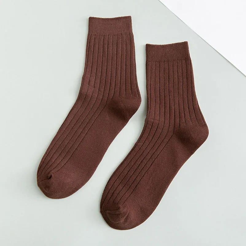 LKWDer/3 пары мужских носков; сезон осень-весна; повседневные длинные хлопковые Дышащие Носки ярких цветов; однотонные носки с круглым вырезом; Calcetines Meias - Цвет: E