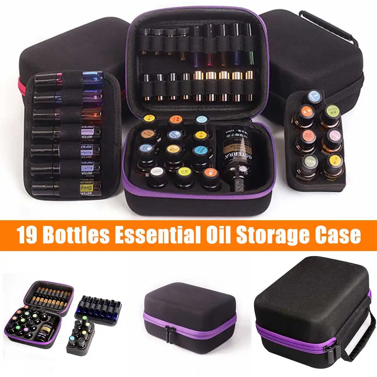 

19 Bottles Essential Oil Case 5ML 10ML 15ML Essential Oil Collecting Bags Travel Portable Carrying Cases Nail Polish Storage Bag