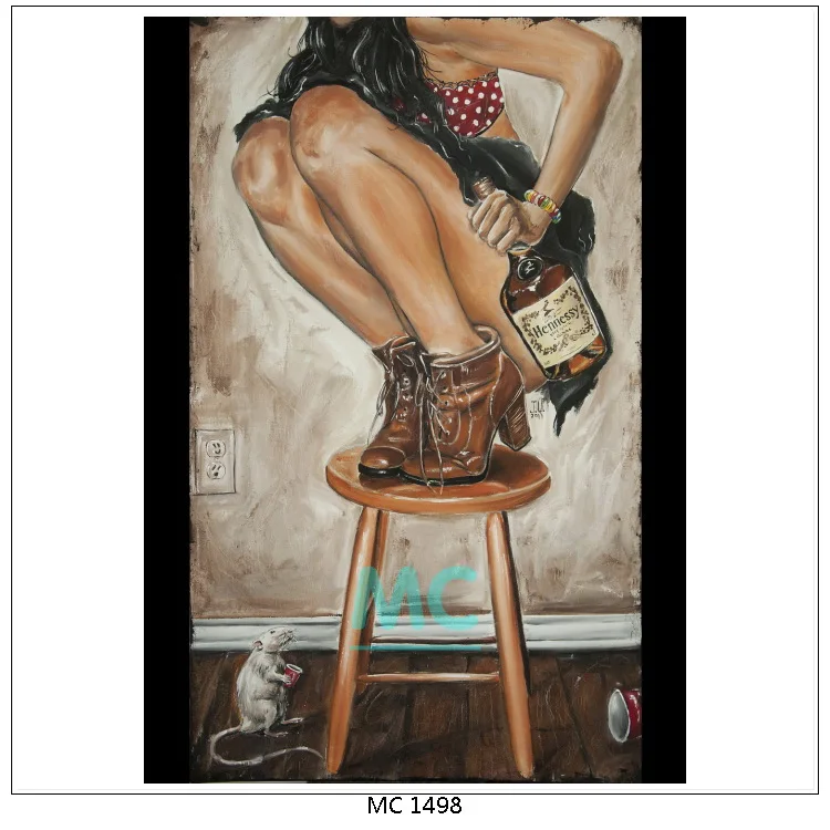 &quotHennessy Mice&quot 3D HD знаменитостей ткань живопись ядро свитки постер домашний декор