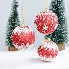 Рождественский шар украшения для рождественской елки Декор для рождественского праздника 7,5 см 3 шт. для дома Санта Клаус веселая Рождественская вечеринка