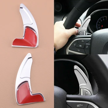 

1Pair Car Silver Aluminum Alloy Steering Wheel Shifter Paddle Trim Cover Fit for Dodge Charger Challenger 2015+