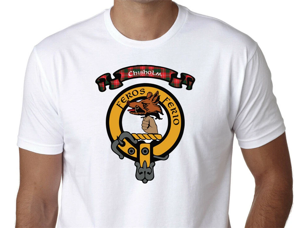 Chisholm Clan Crest W шотландская футболка с красивыми деталями лучшие рождественские