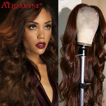 

4 Colored Body Wave 13x6 Lace Front Human Hair Wigs For Black Women Brazilian Remy Hair Pre Plucked With Baby Hair 150 Density