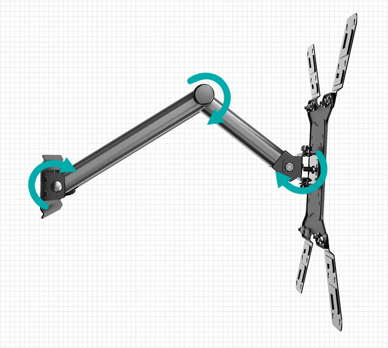Настенный кронштейн для телевизора с тремя рычагами весом до 40 кг подходит