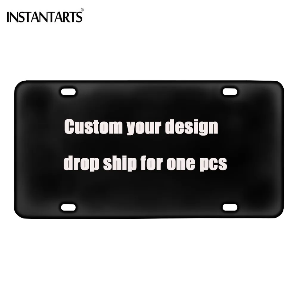 INSTANTARTS License Plate Custom Picture/Logo Men Metal License Plate