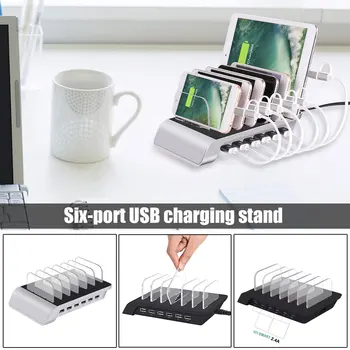 

Charging Station for Multiple Devices USB Charger Station 6-Port USB Charging Holder for Phone VH99