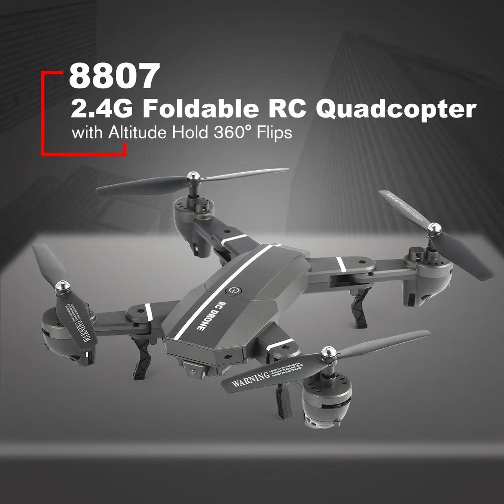 8807 Вт 2,4G FPV складной Радиоуправляемый Дрон умный Квадрокоптер 4CH с режимом удержания высоты Безголовый 3D флип светодиодный светильник RTF Радиоуправляемый вертолет игрушки