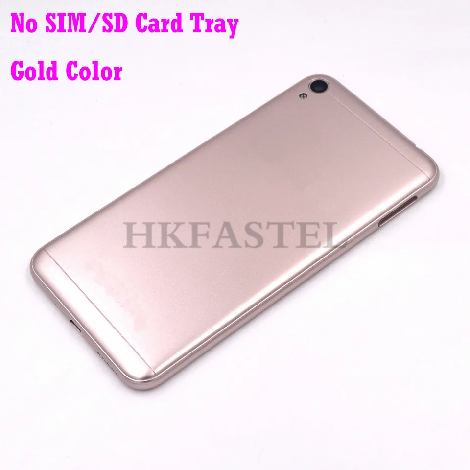 Back cover Gold Для Asus Zenfone Live ZB501KL задний корпус задняя крышка батарейный отсек с боковой кнопкой громкости+ объектив камеры - Color: Back cover Gold