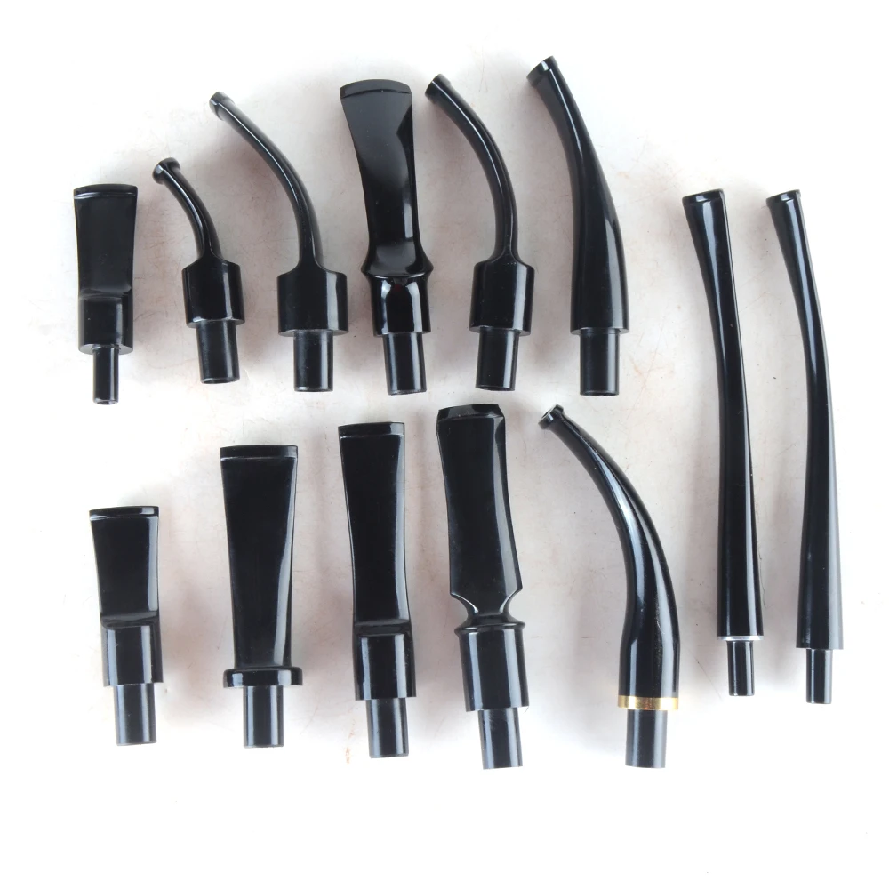 

Acrylic mouthpiece for Tobacco briar pipe smoking pipes handwork PMMA Acrylic Stems Black