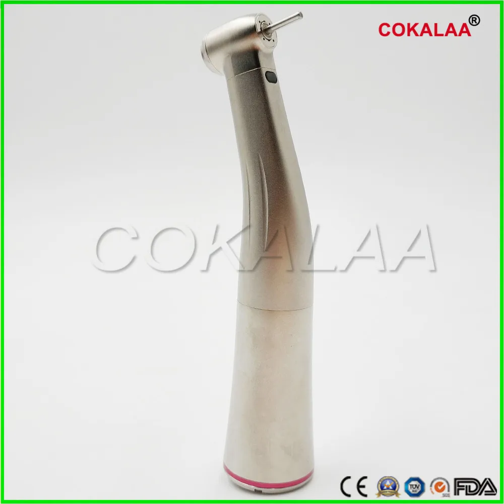 COKALAA наивысшего качества стоматологический микромотор внутренним воденым путь с косым углом с E-Тип глянцевый наконечник 1:5 1:1 20:1 - Цвет: RED RING fibre-optic