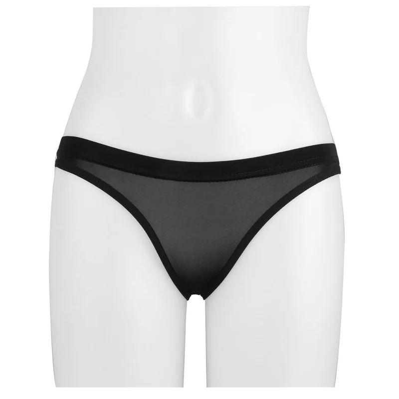 Women See Through Sheer Micro Mini Lingerie Low Rise High-Stretch Ultra-Silky Seamless Thong Briefs Underwear Sexy Lady Panties