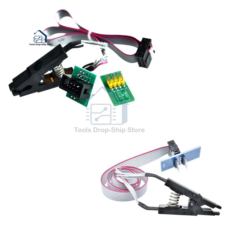 SOIC8 SOP8 Programmer Test Clip Adapter Flash Chip IC Test Clips Socket Adpter BIOS/24/25/93 Programmer for Arduino
