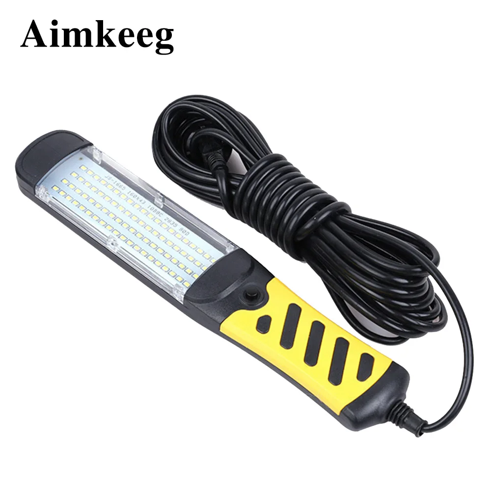 

New LED work light portable emergency lamp AC85-265V super bright 12W 8m long power cord magnetic handheld flashlight lanterna