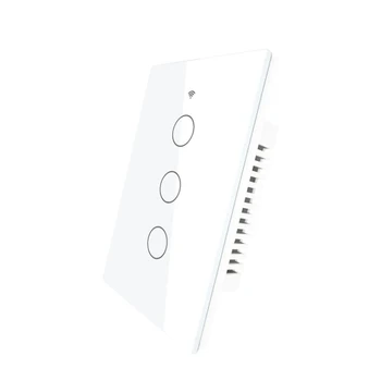 

Hot Wifi Smart Wall Light Touch Switch US 120 Version 1 2 3 Gang Smart Life/Tuya App Works With Alexa Google Home Remote Control