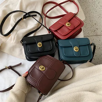 

Bags for women Buckle small bag women's bag 2019 new fashion casual small square bag Versatile Single Shoulder Messenger Bag