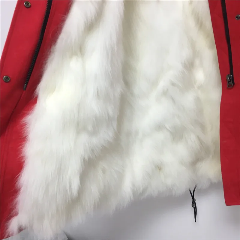 Za 2019 модная Военная красная Мужская зимняя теплая длинная куртка с натуральным лисьим мехом из натуральной кожи S-4XL
