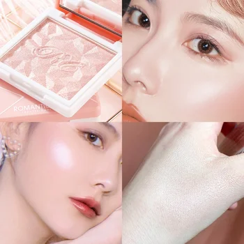 

New New Highlighter Presses Powder Oil-control Waterproof Smudge-proof Luminous Powder Cosmetic